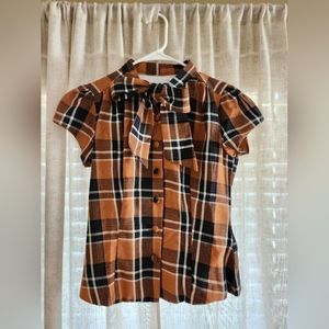 Vintage Plaid Blouse